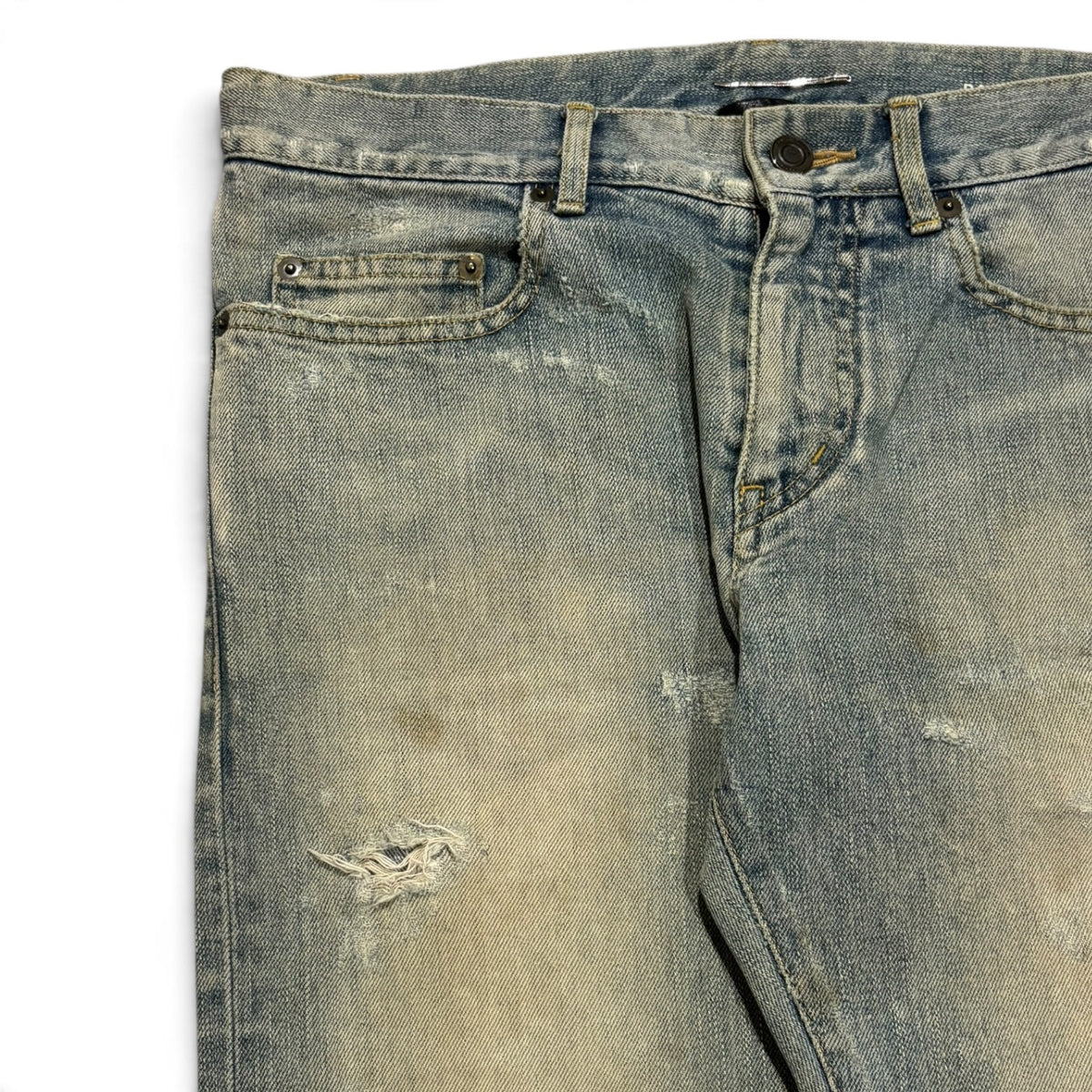 Saint Laurent FW14 Sandwash Crash Denim