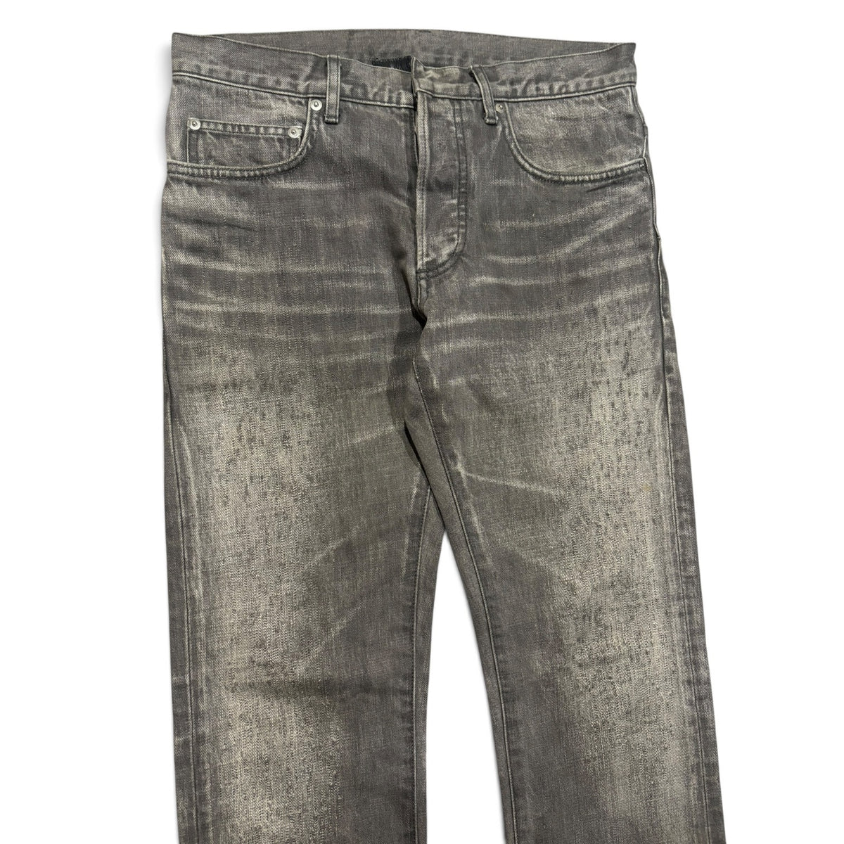 Dior Homme Grey Distressed Whiskered Denim