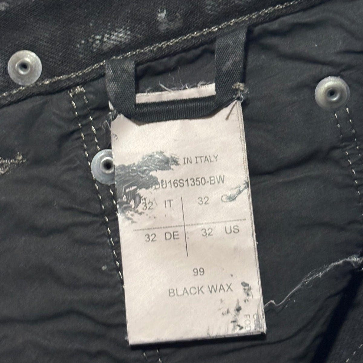 Rick Owens SS16 Black Wax Detroit Cuts