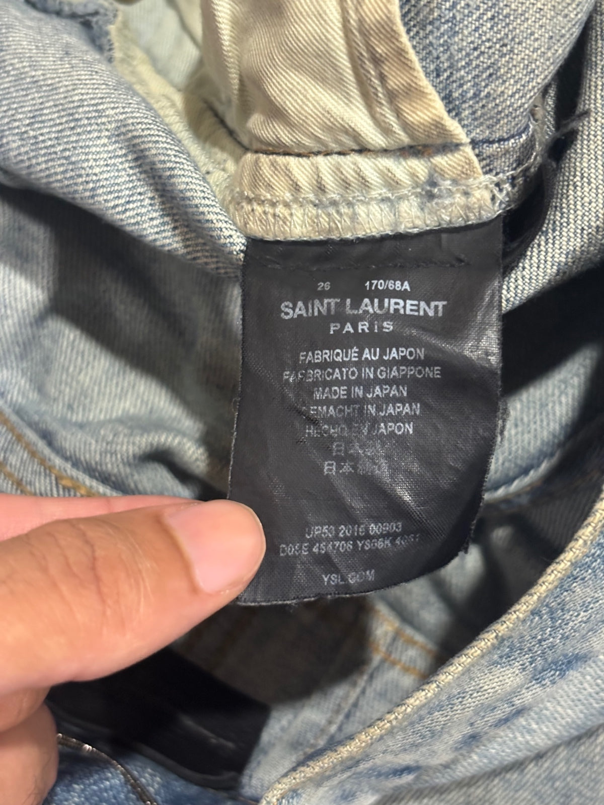 Saint Laurent Repaired Crash Denim