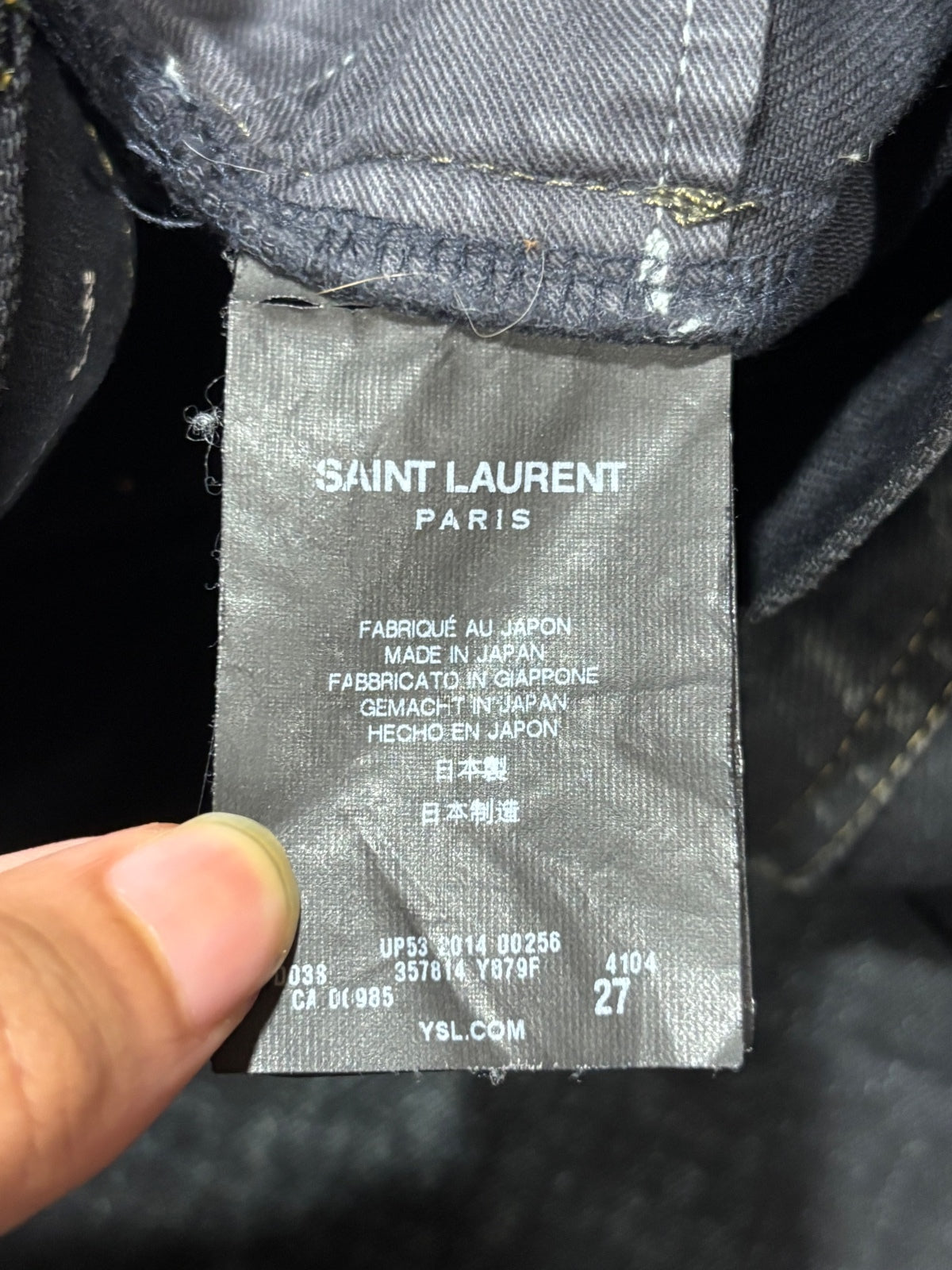 Saint Laurent AW14 Oil Spill D02 Denim