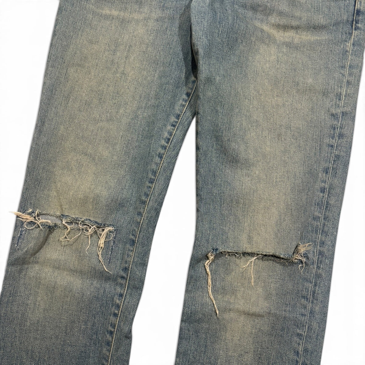 Saint Laurent AW16 Mudwash Knee Slit D02 Denim