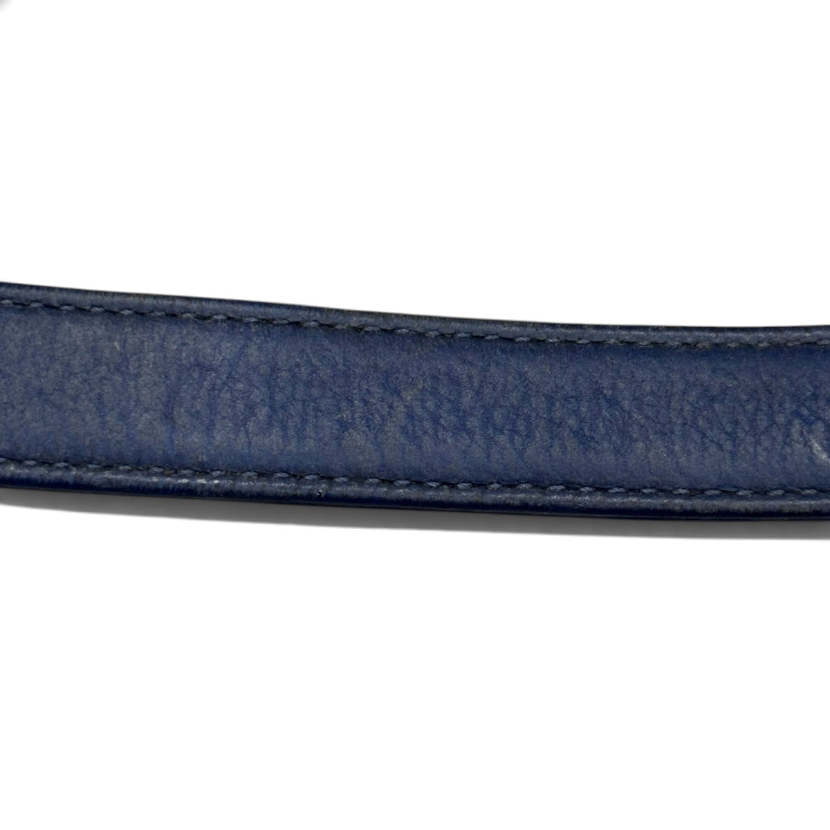 Chrome Hearts Blue Leather Snap Bracelet