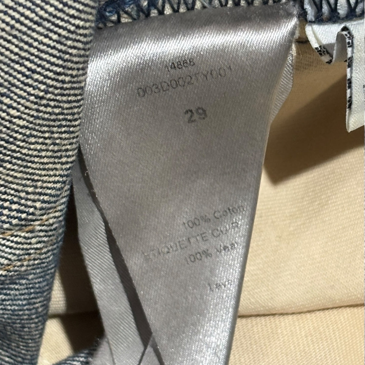 Dior Homme Blue Clawmark Denim