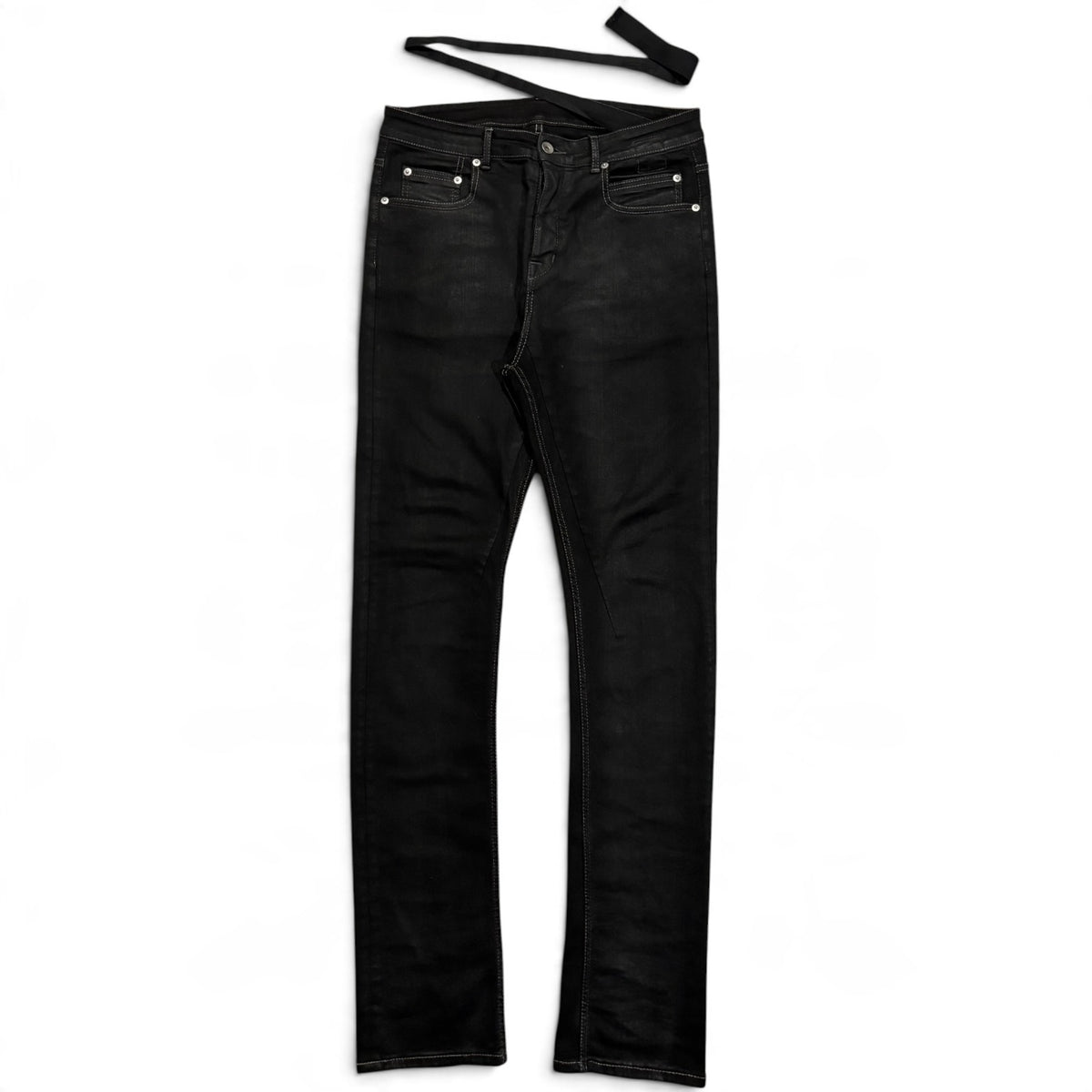 Rick Owens DRKSHDW SS22 Black Waxed Detroit Cut