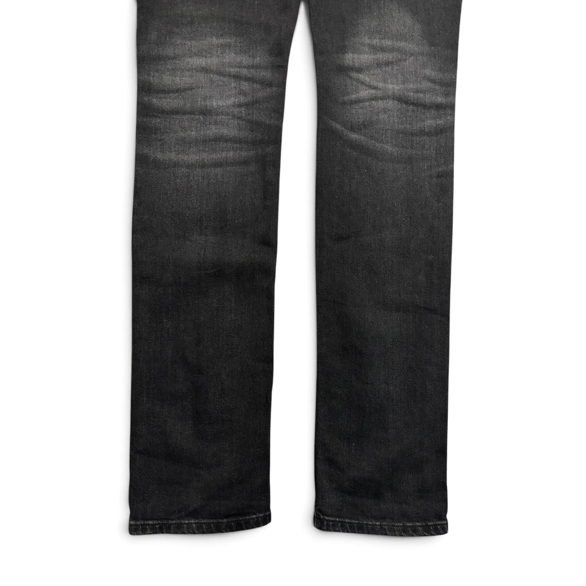 Saint Laurent Black Wash Knee Rip Denim