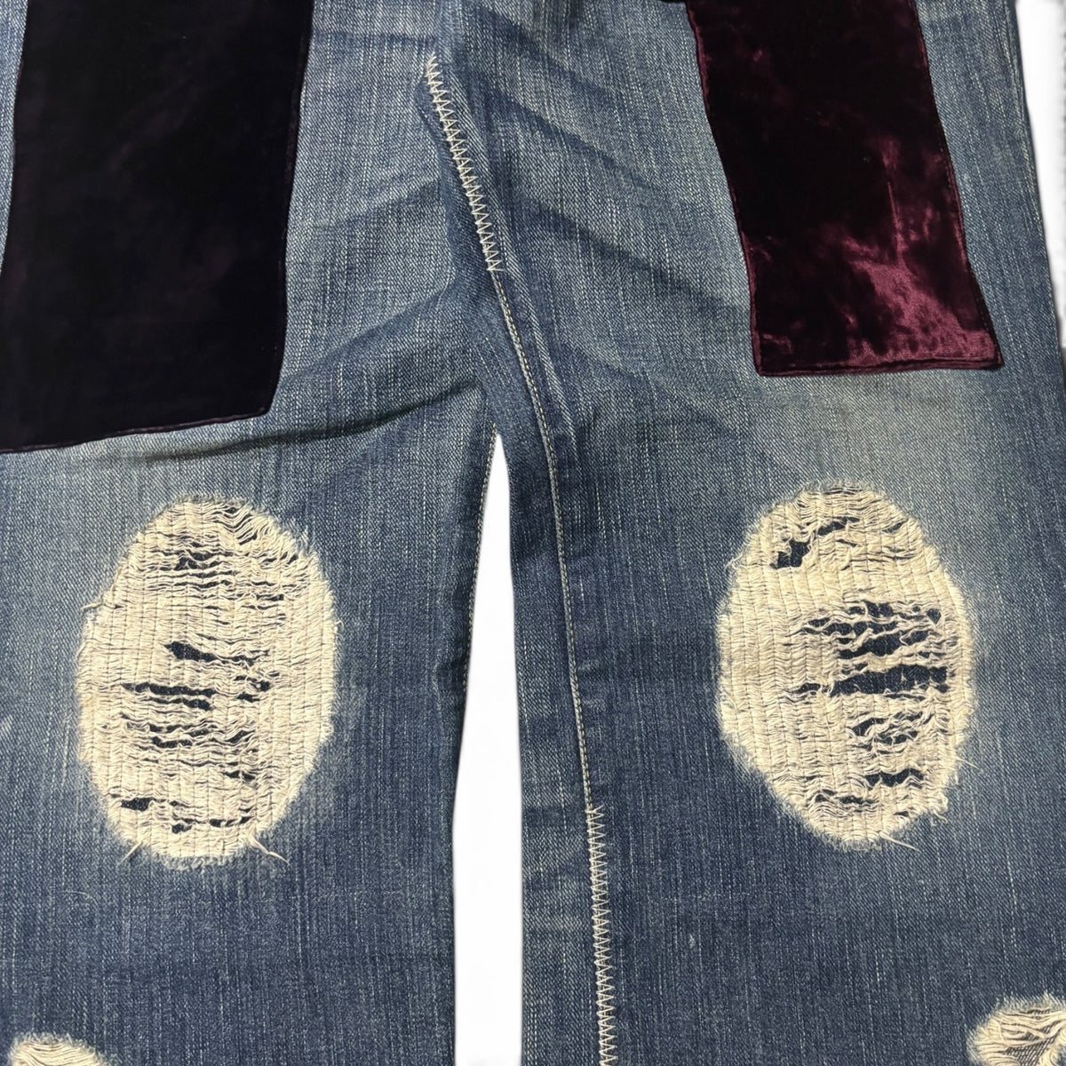Number (N)ine AW03 Kurt Cobain Patchwork Denim