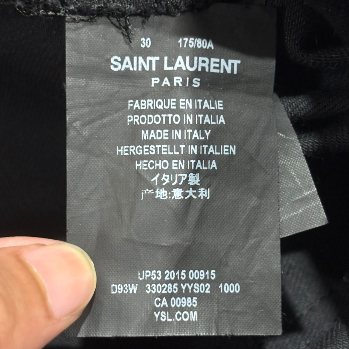 Saint Laurent AW15 D04 Biker Denim