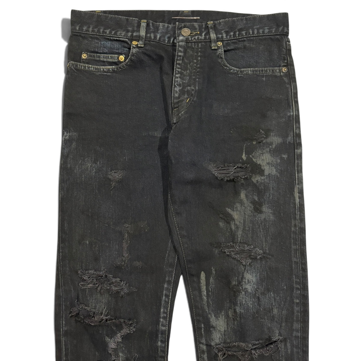 Saint Laurent AW14 Oil Spill Denim