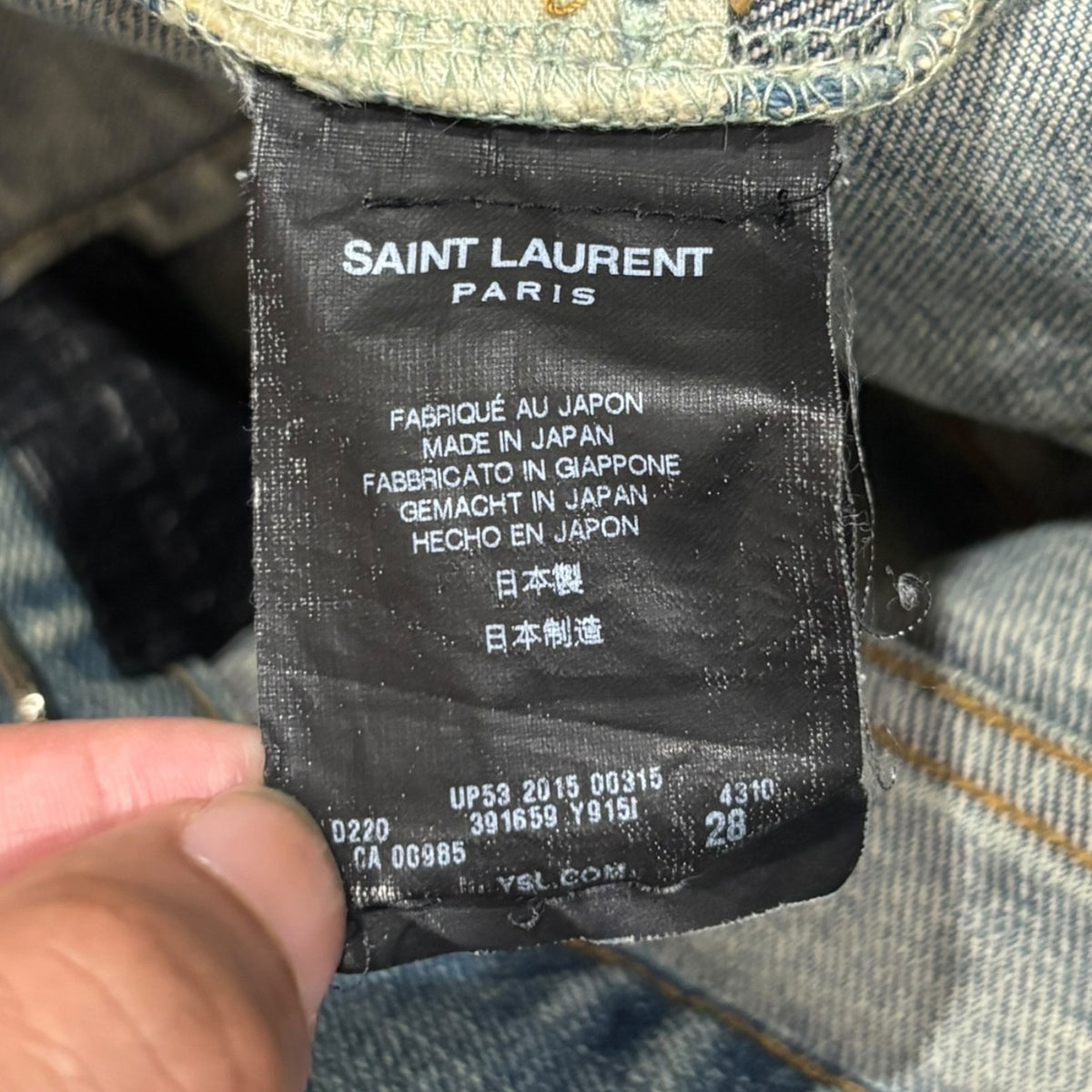 Saint Laurent AW15 Crash Denim