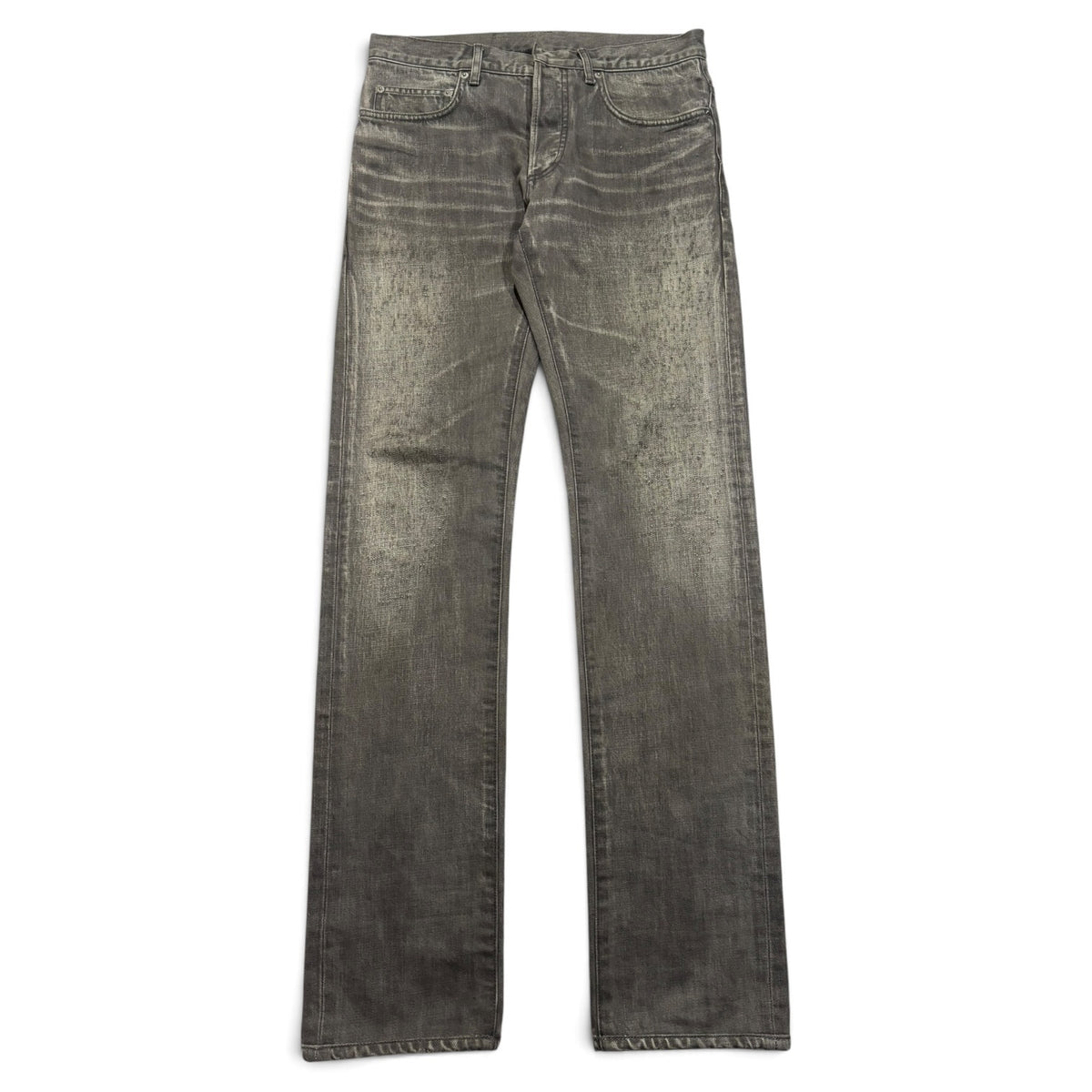 Dior Homme Grey Distressed Whiskered Denim