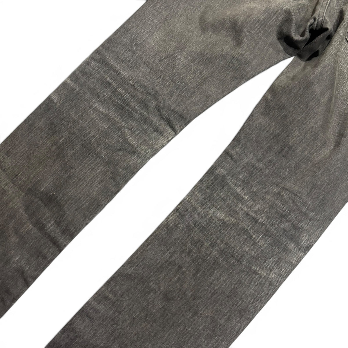 Dior Homme Grey Distressed Whiskered Denim