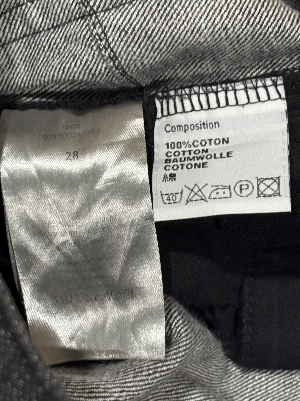 Dior Homme Grey Charcoal Denim