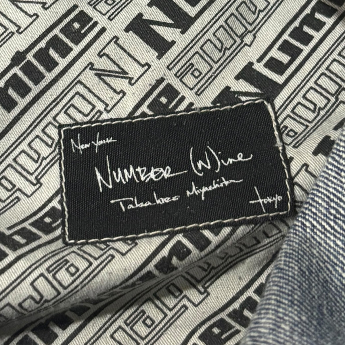 Number (N)ine AW03 Kurt Cobain Patchwork Denim