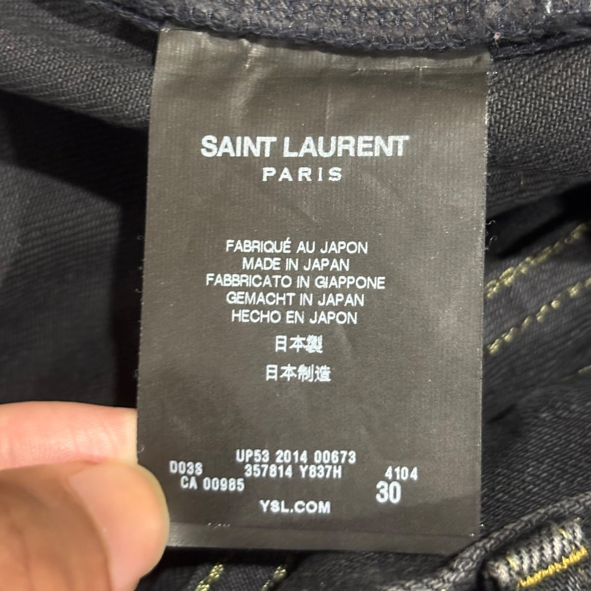 Saint Laurent AW14 Oil Spill Denim