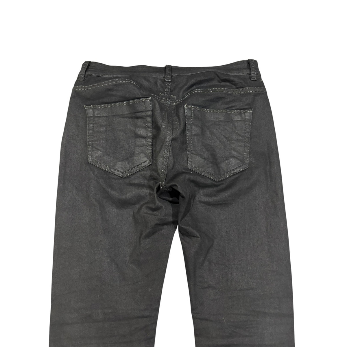 Rick Owens DRKSHDW FW15 Black Waxed Detroit Cut