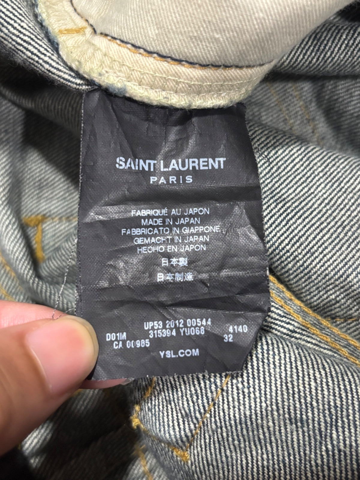 Saint Laurent SS13 D01 Blue Indigo Denim