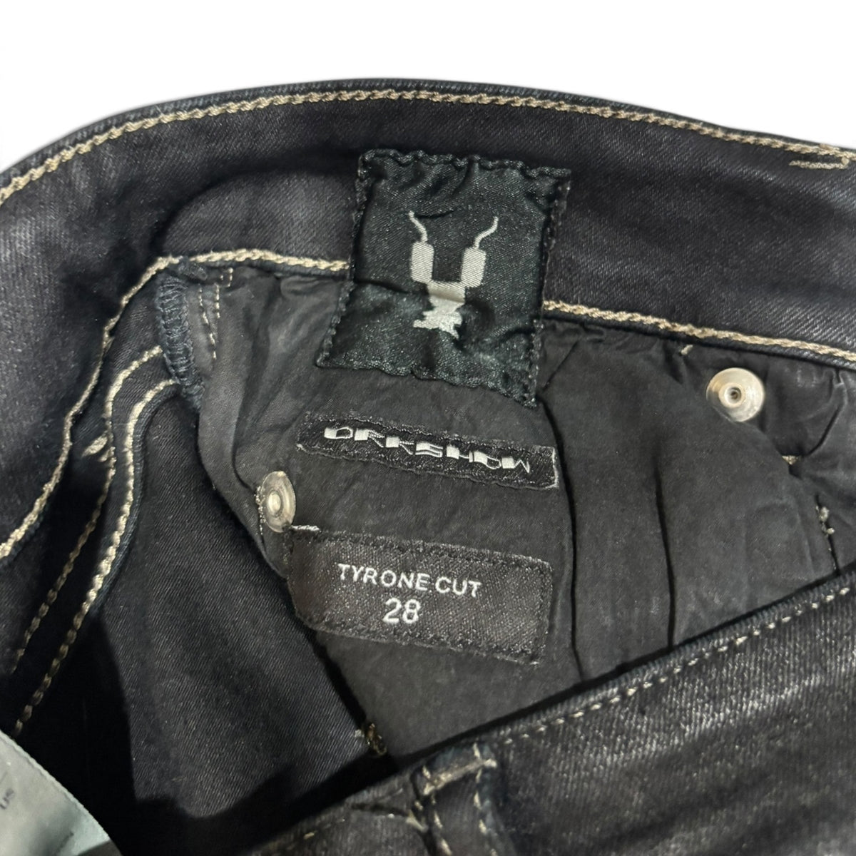 Rick Owens DRKSHDW FW19 Black Wax Tyrone Cut