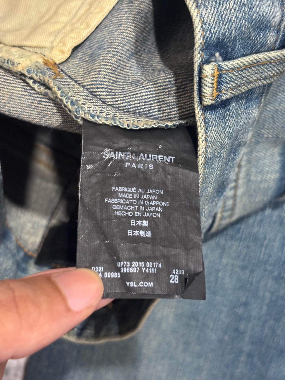 Saint Laurent AW15 Crash Denim