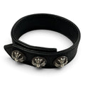 Chrome Hearts Black Leather Snap Bracelet