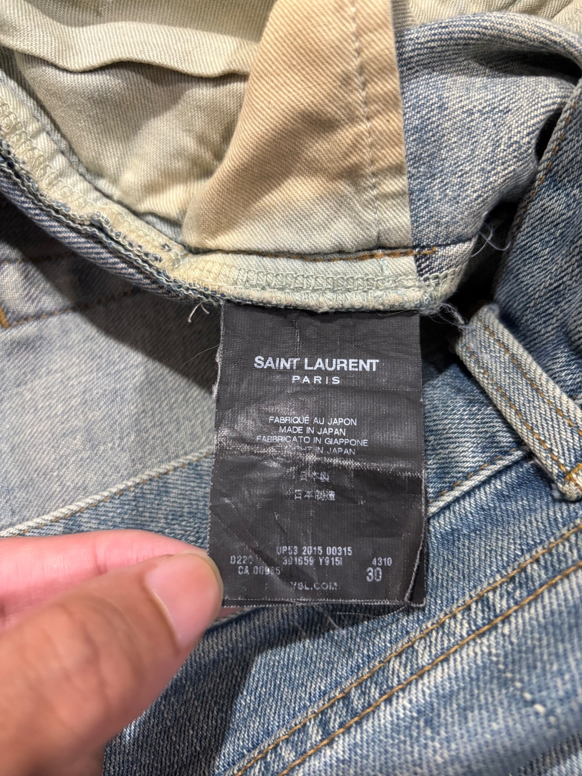 Saint Laurent AW15 Crash Denim