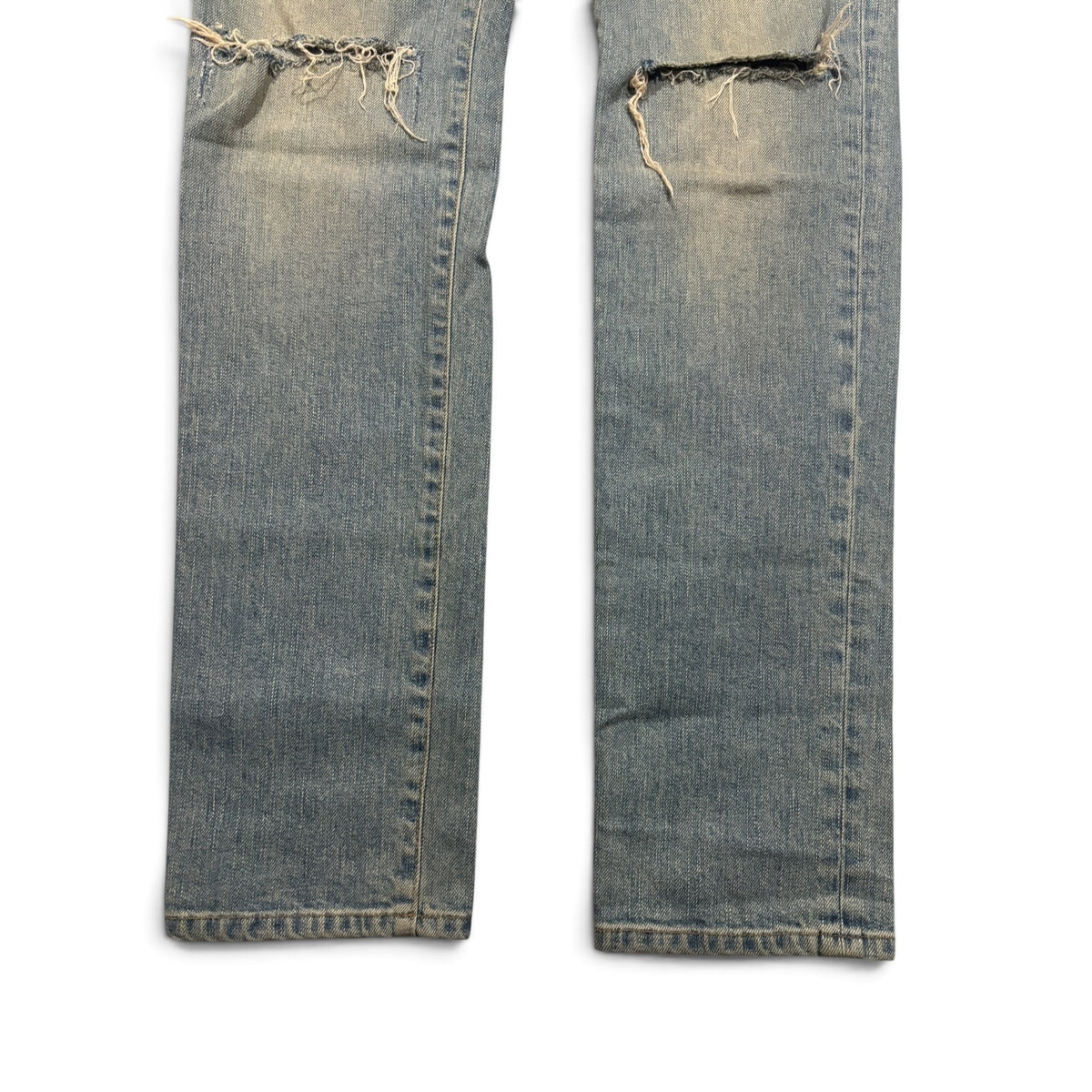Saint Laurent AW16 Mudwash Knee Slit D02 Denim