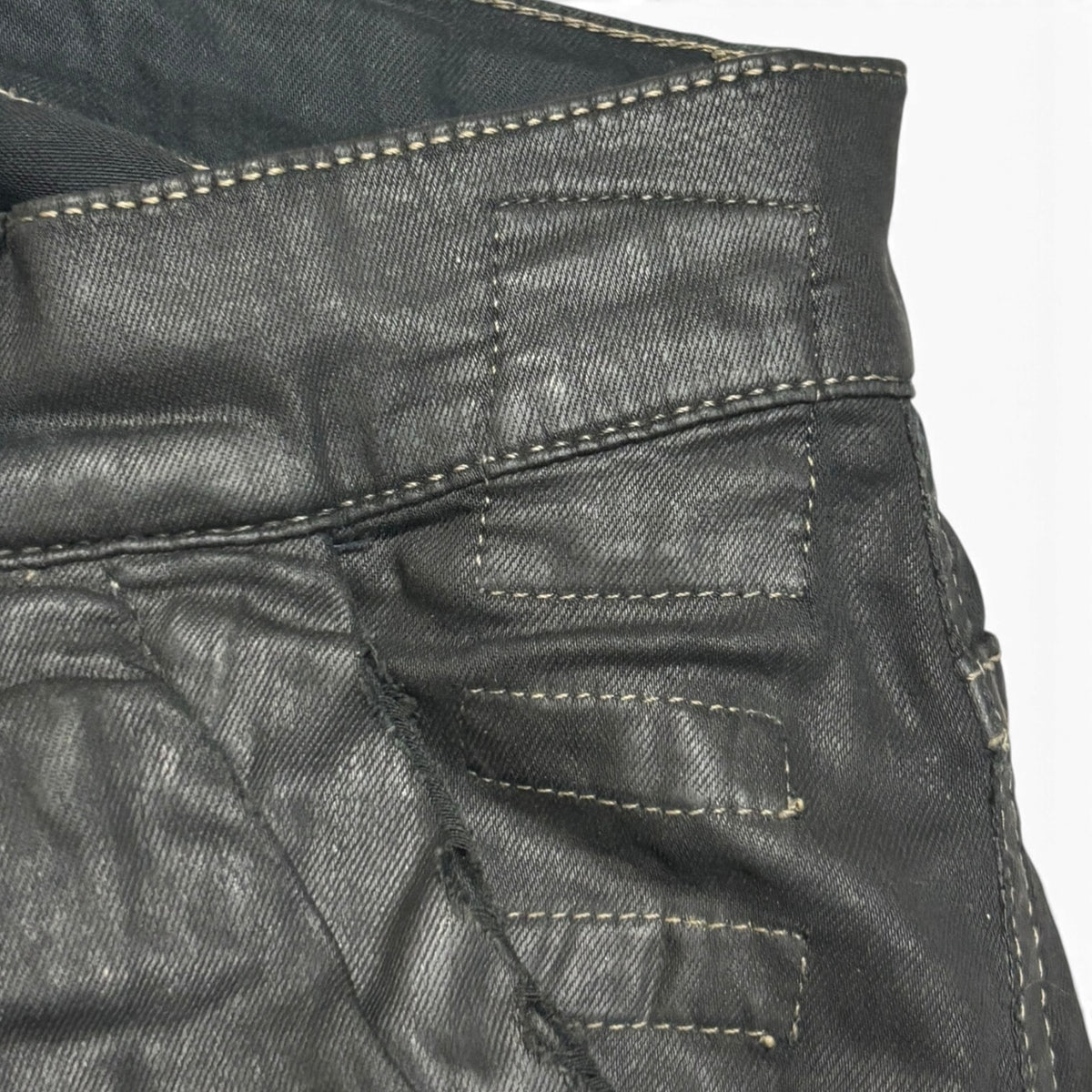 Rick Owens DRKSHDW Black Wax Memphis Denim