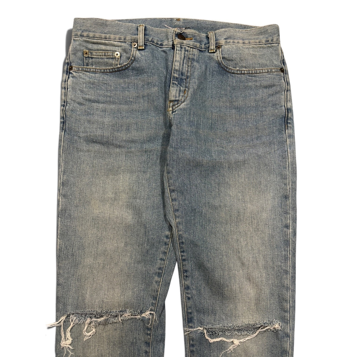 Saint Laurent AW15 Mudwash Knee Slit D02 Denim