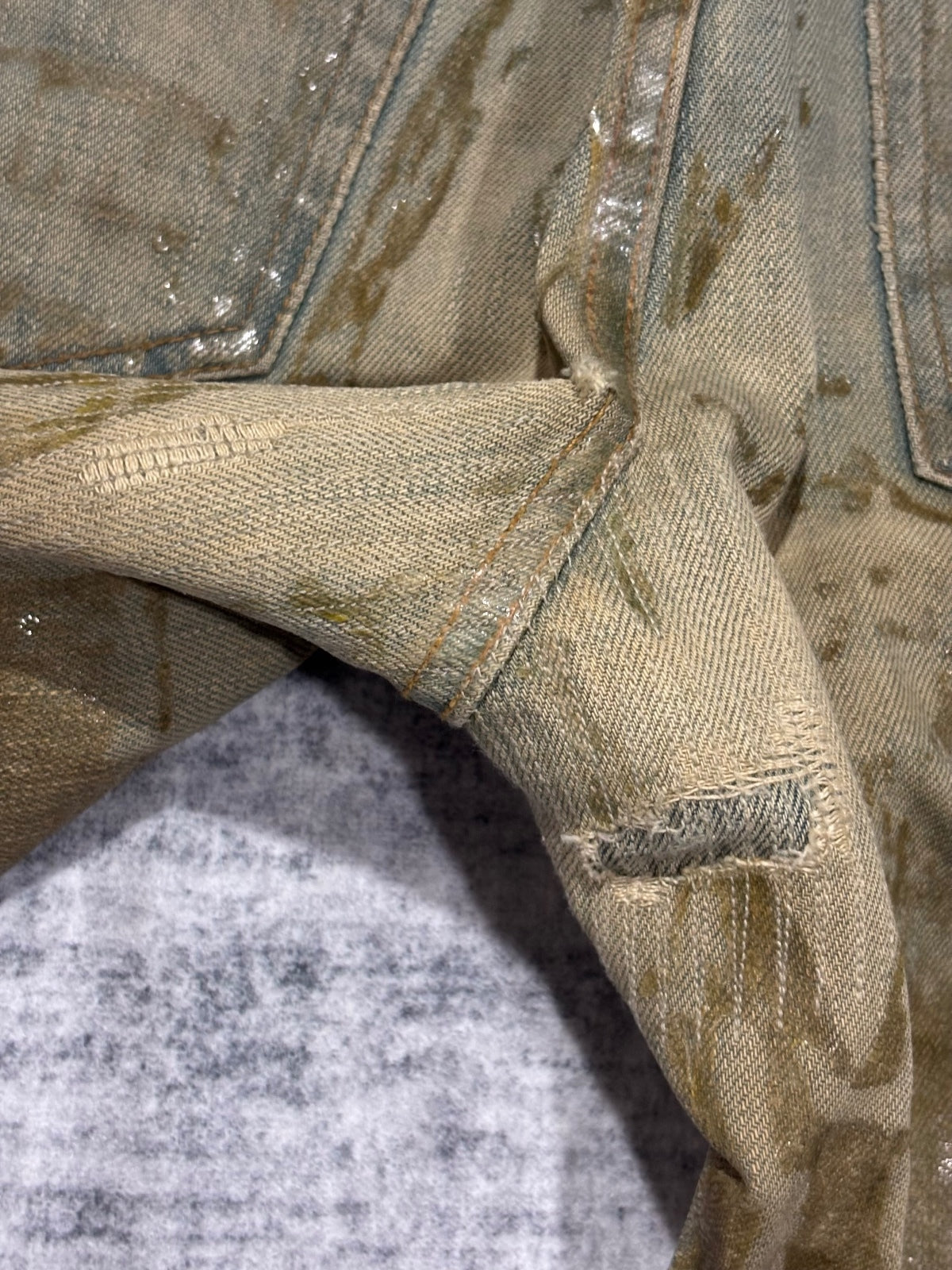 Dior Homme SS04 Waxed Bleu Claire Denim