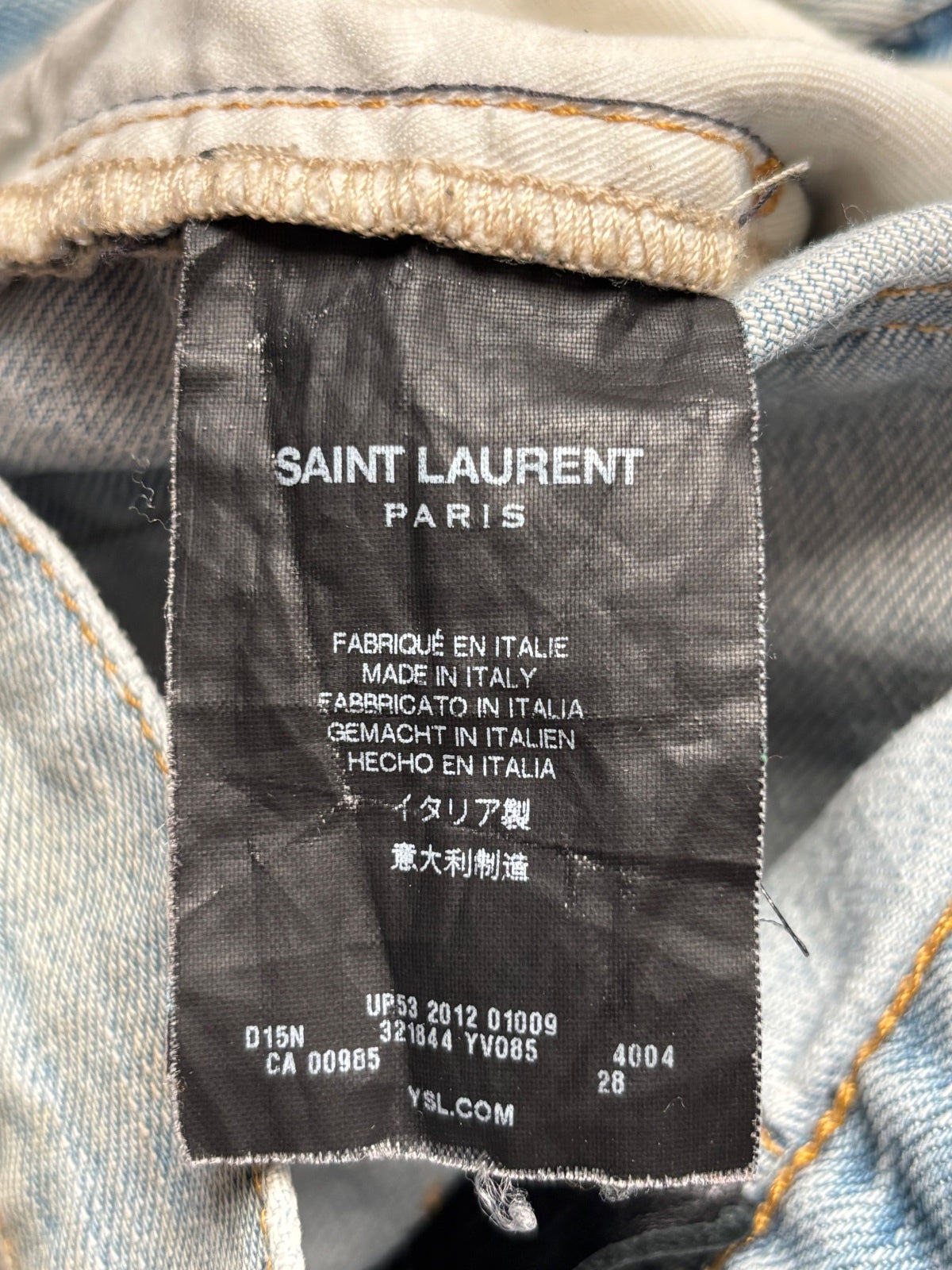 Saint Laurent SS13 Mudwash D02 Denim
