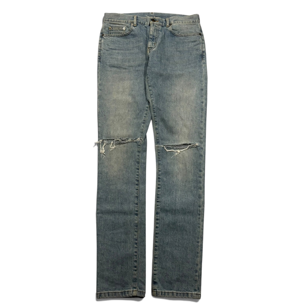 Saint Laurent AW15 Mudwash Knee Slit D02 Denim