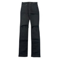 Saint Laurent Black Waxed Knee Slit Denim