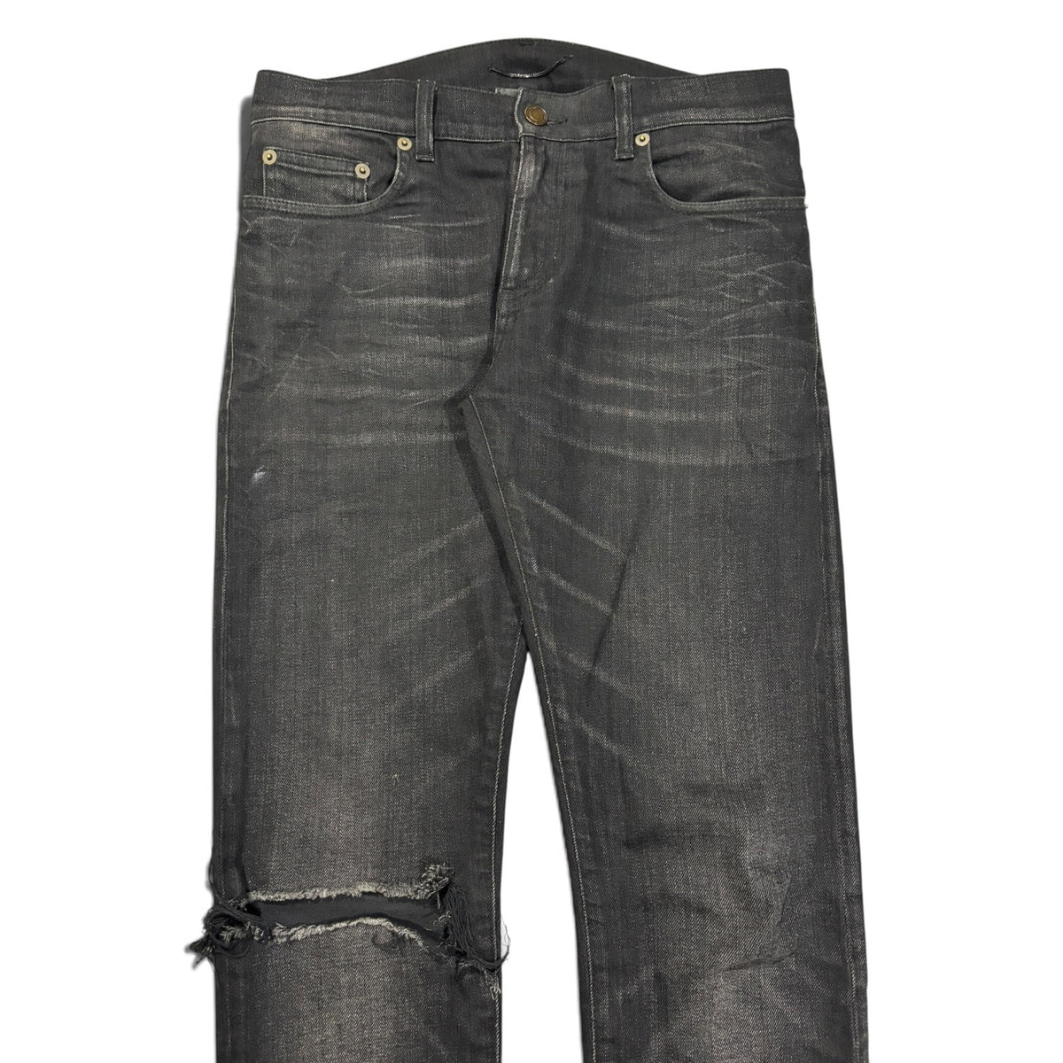 Saint Laurent AW16 Knee Rip D02 Denim