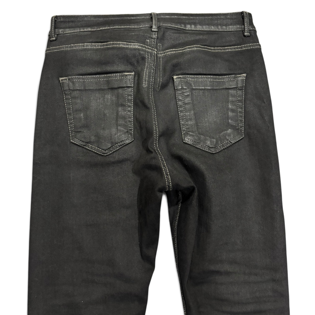 Rick Owens DRKSHDW SS22 Black Waxed Detroit Cut