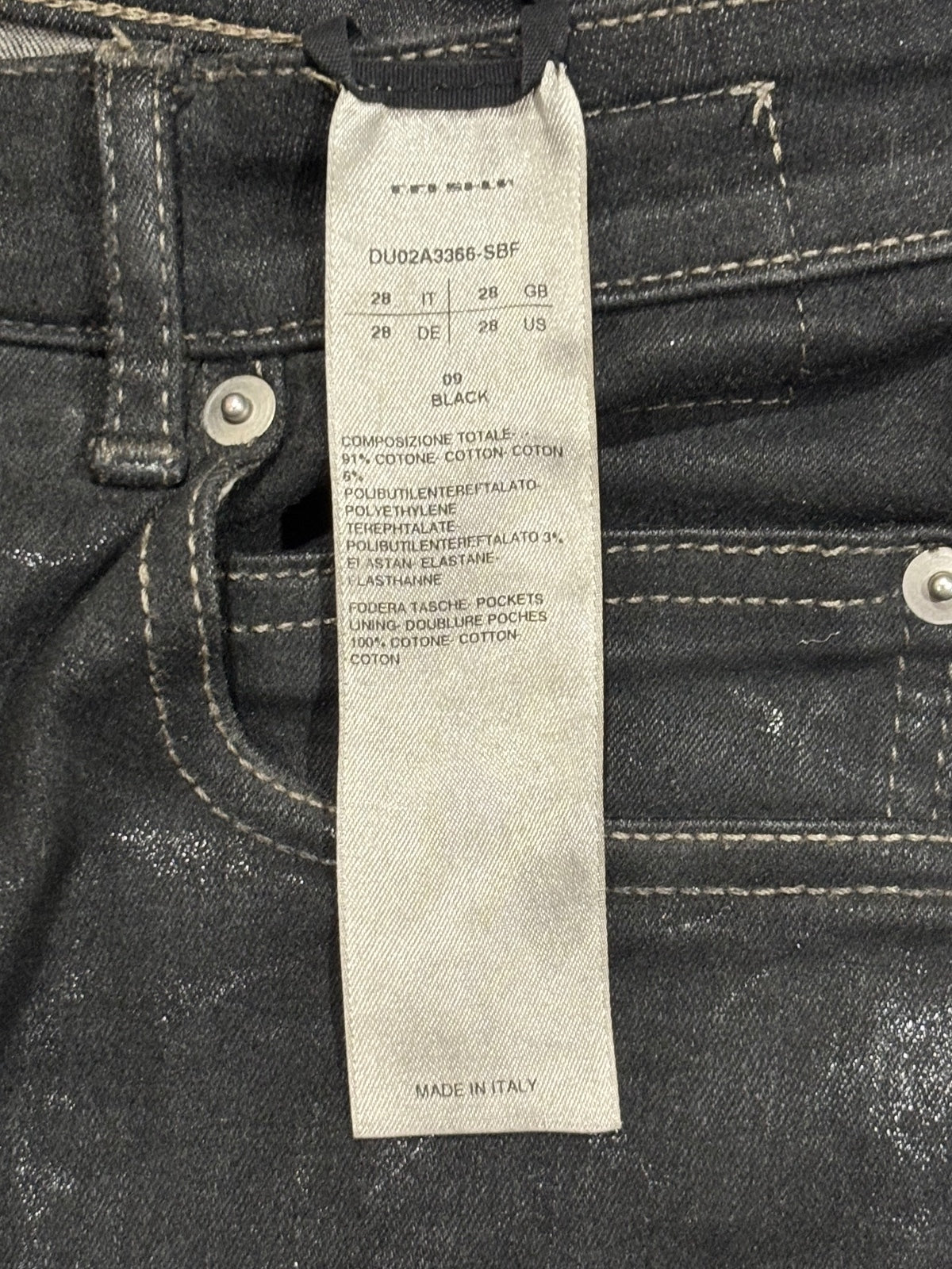 Rick Owens DRKSHDW FW21 Foil Wax Detroit Cuts