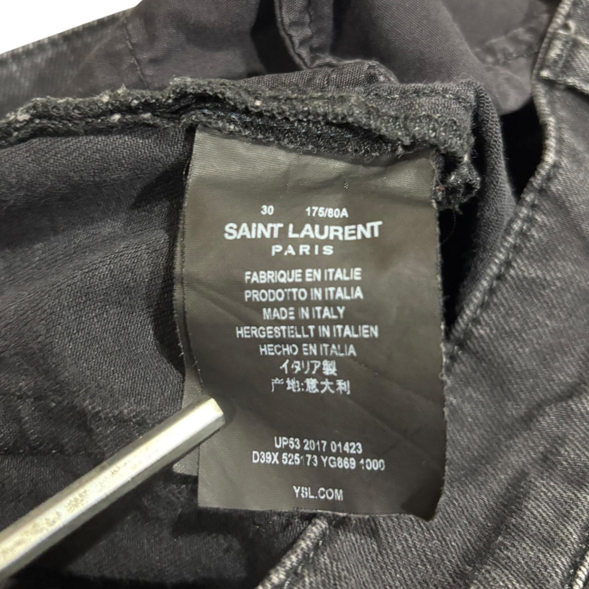 Saint Laurent Black Faded D02 Denim