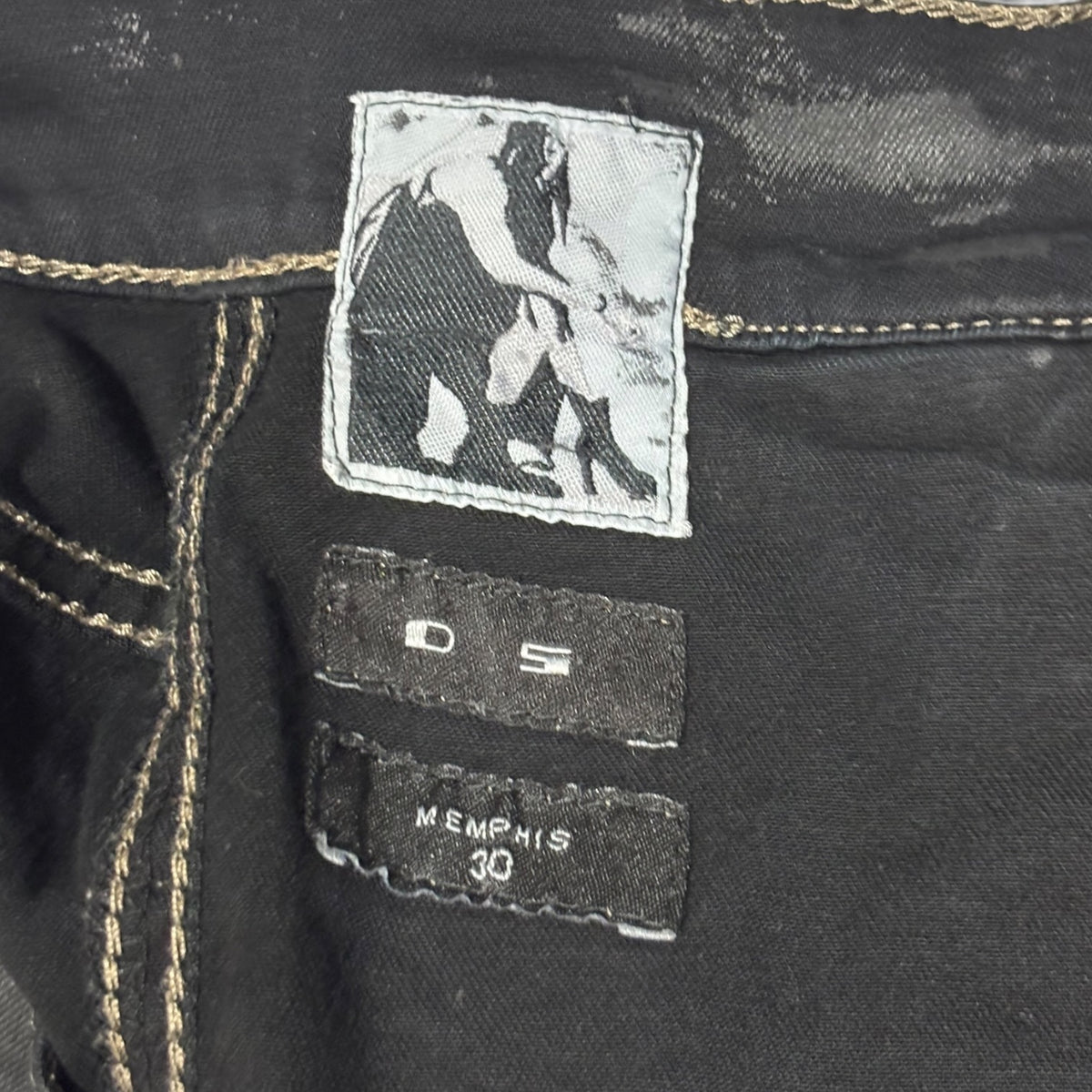 Rick Owens DRKSHDW FW16 Black Wax Memphis Denim